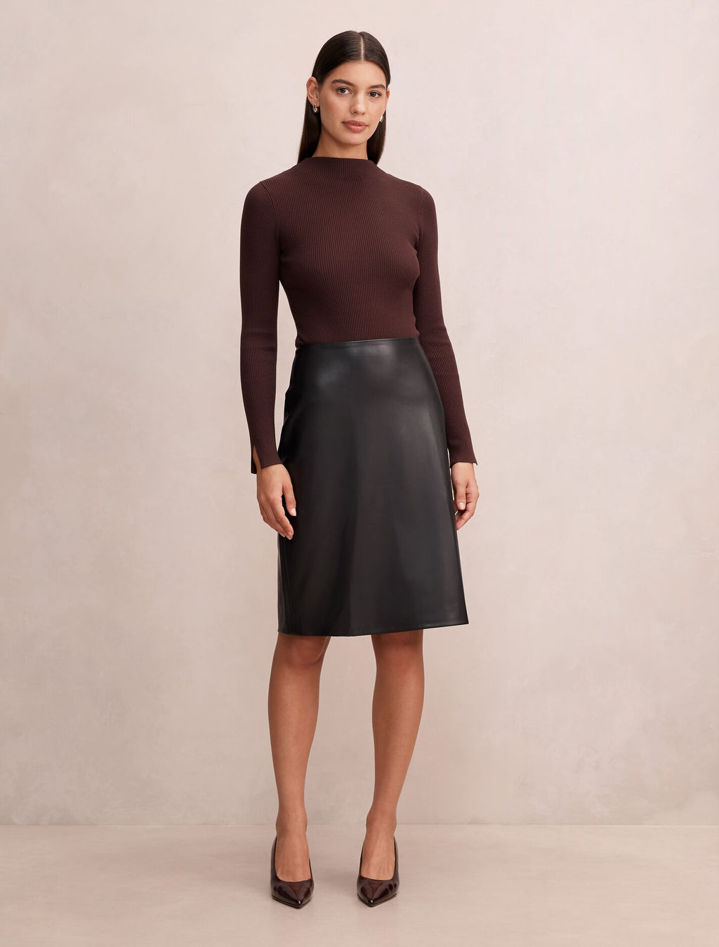 Gigi Faux Leather Pencil Skirt