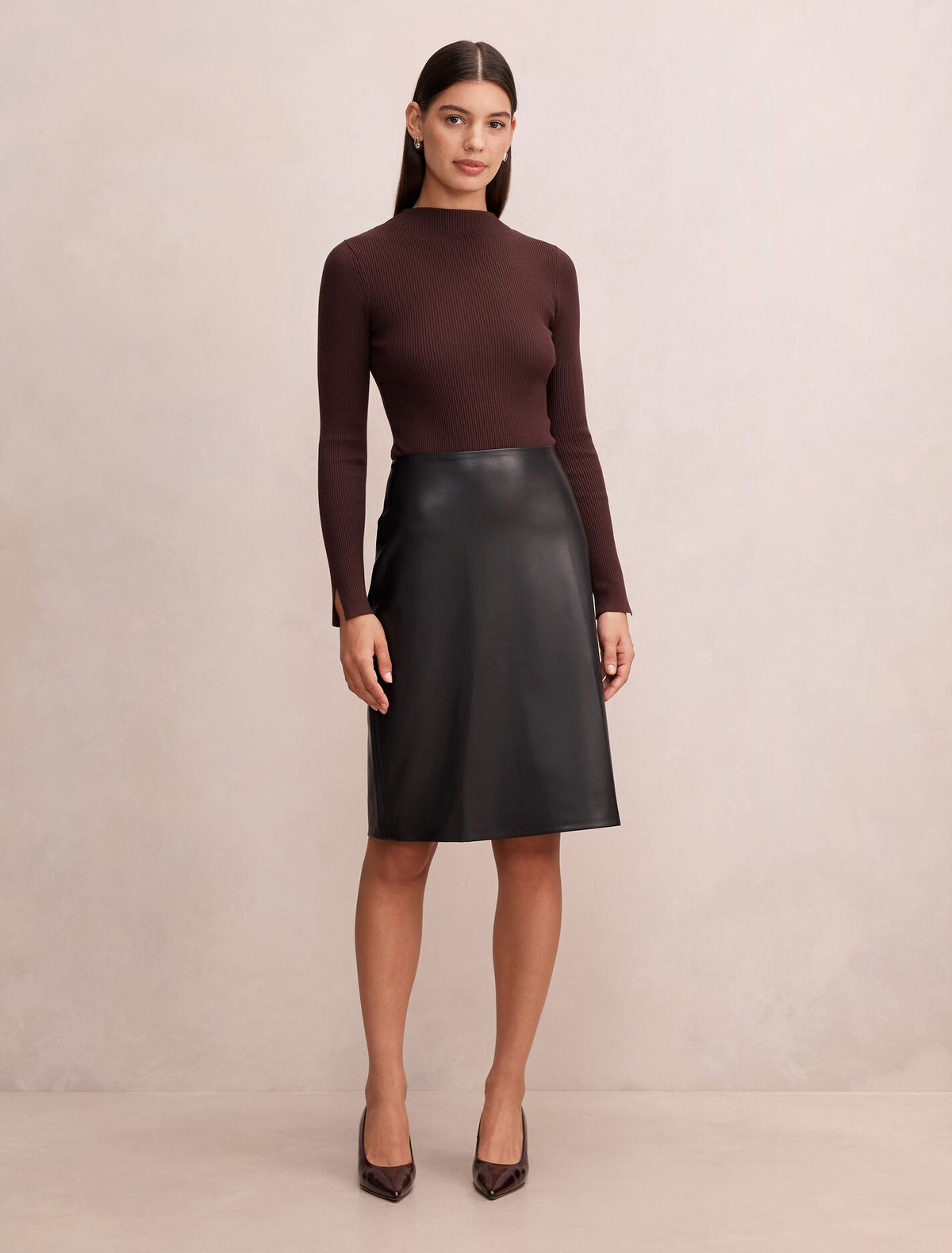 Gigi Faux Leather Pencil Skirt