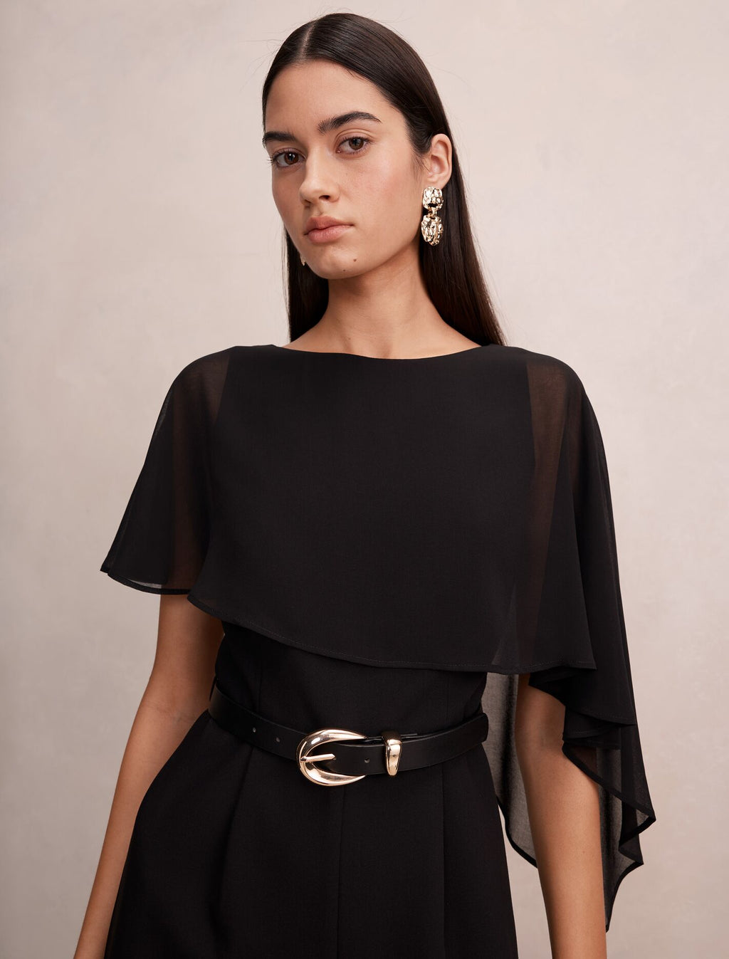 Leonie Cape Overlay Jumpsuit