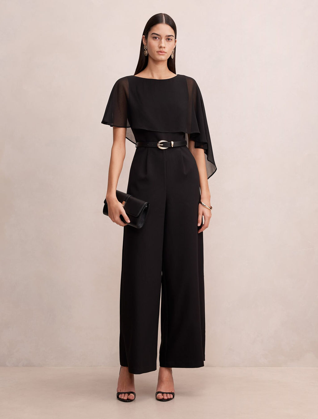 Leonie Cape Overlay Jumpsuit