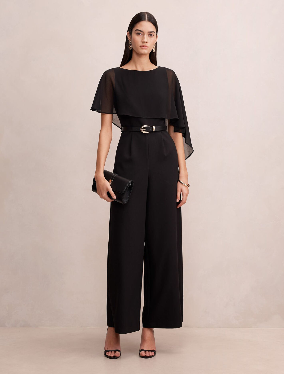 Leonie Cape Overlay Jumpsuit