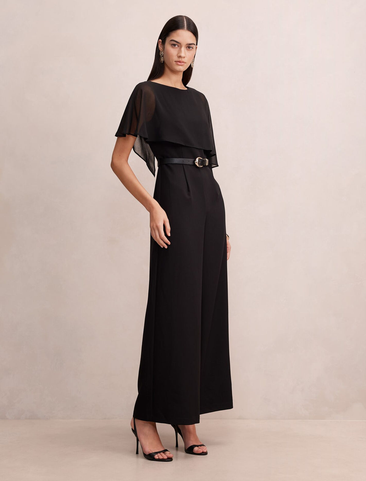 Leonie Cape Overlay Jumpsuit