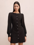 Twiggy Long Sleeve Button Mini Dress