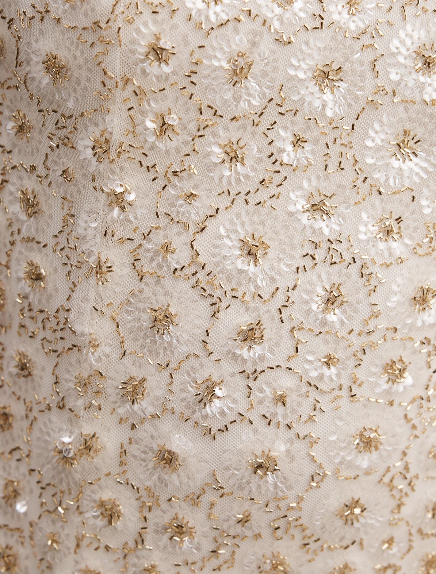 Ines Beaded Gown Gold