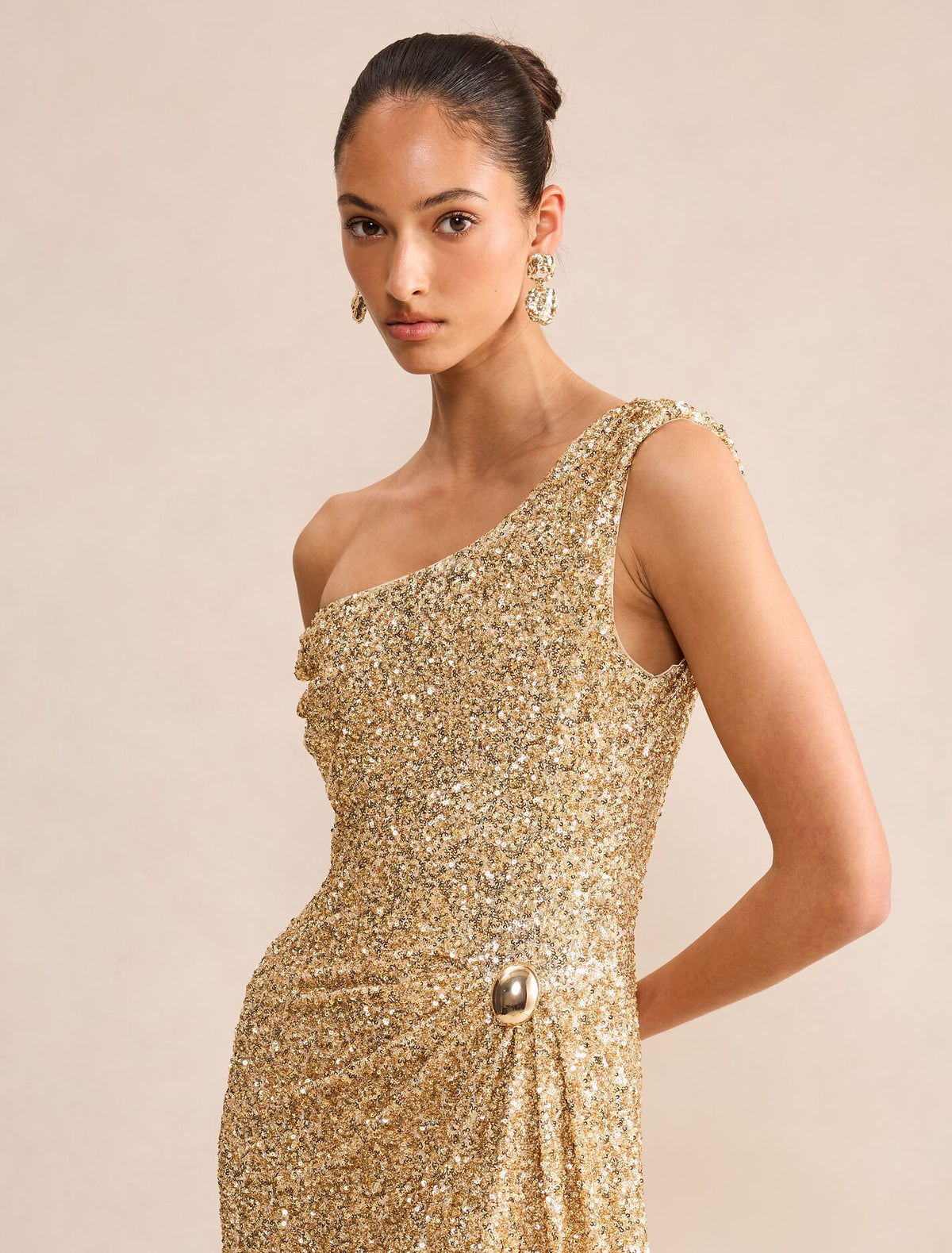 Raegan Sequin Asymmetric Gown