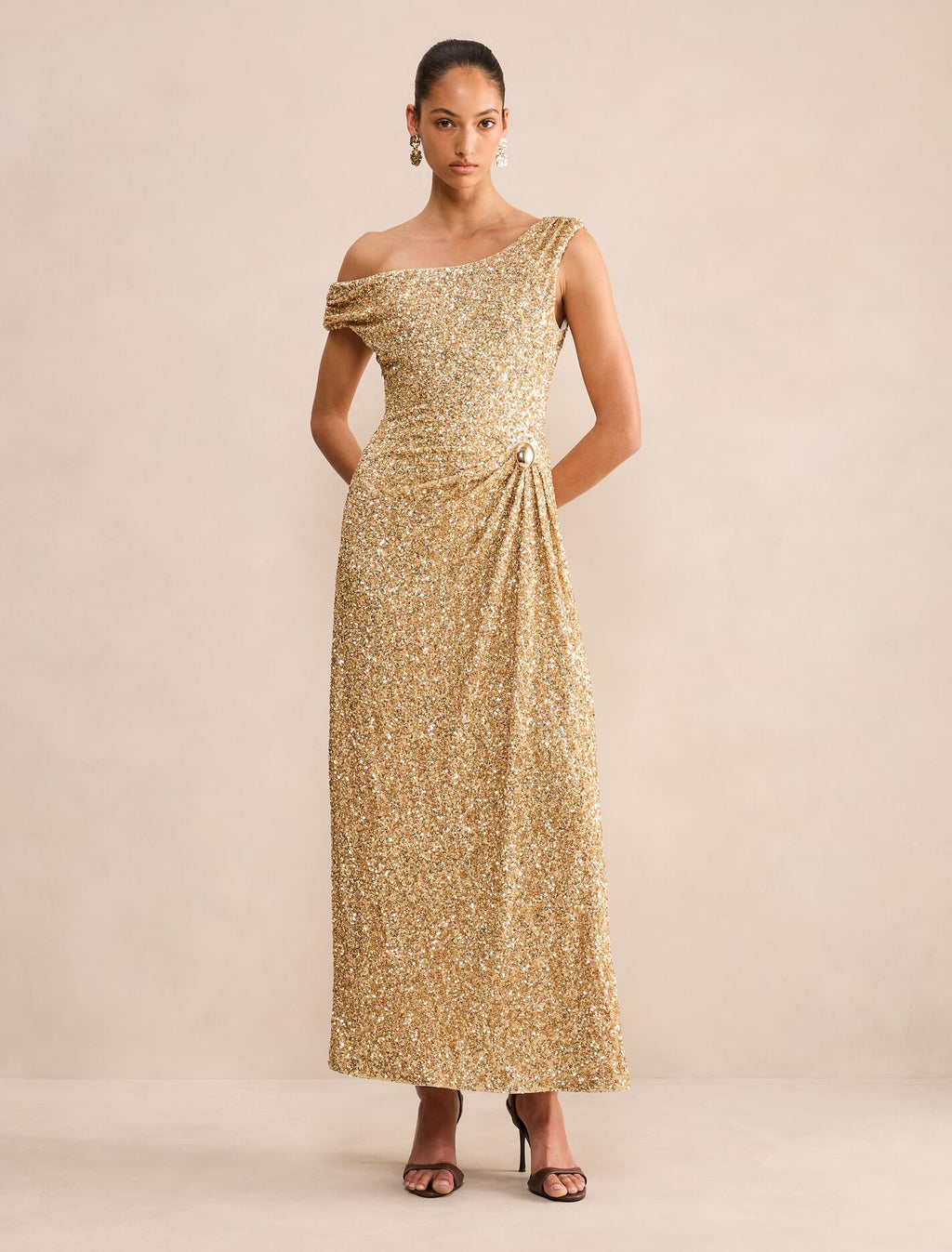 Raegan Sequin Asymmetric Gown
