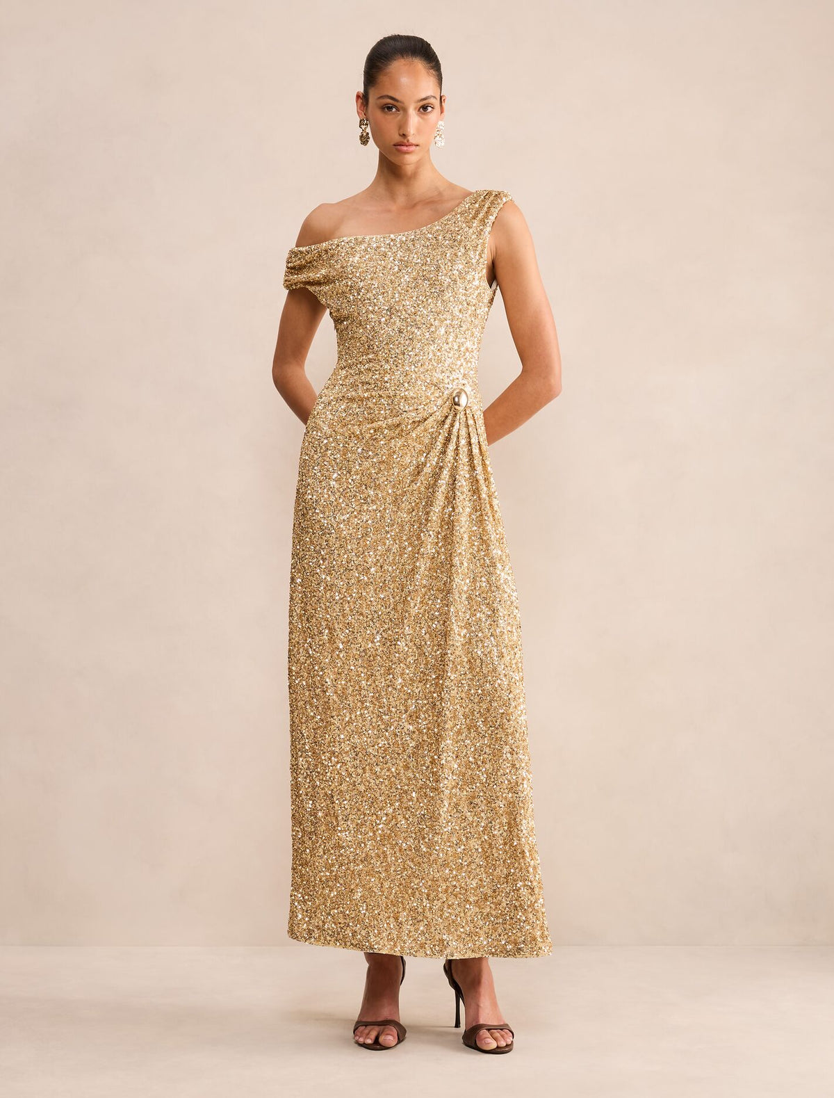 Raegan Sequin Asymmetric Gown