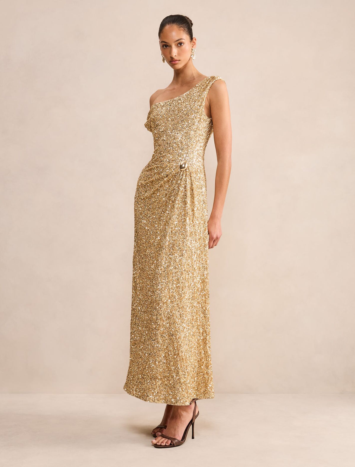 Raegan Sequin Asymmetric Gown
