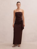 Lilah Petite Strapless Crepe Dress