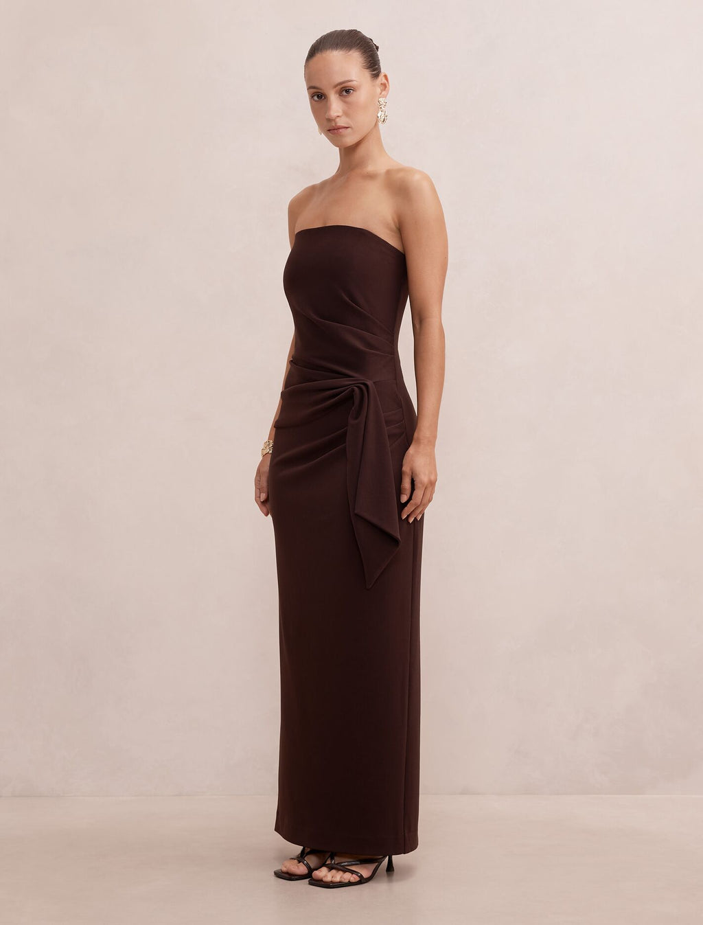 Lilah Petite Strapless Crepe Dress
