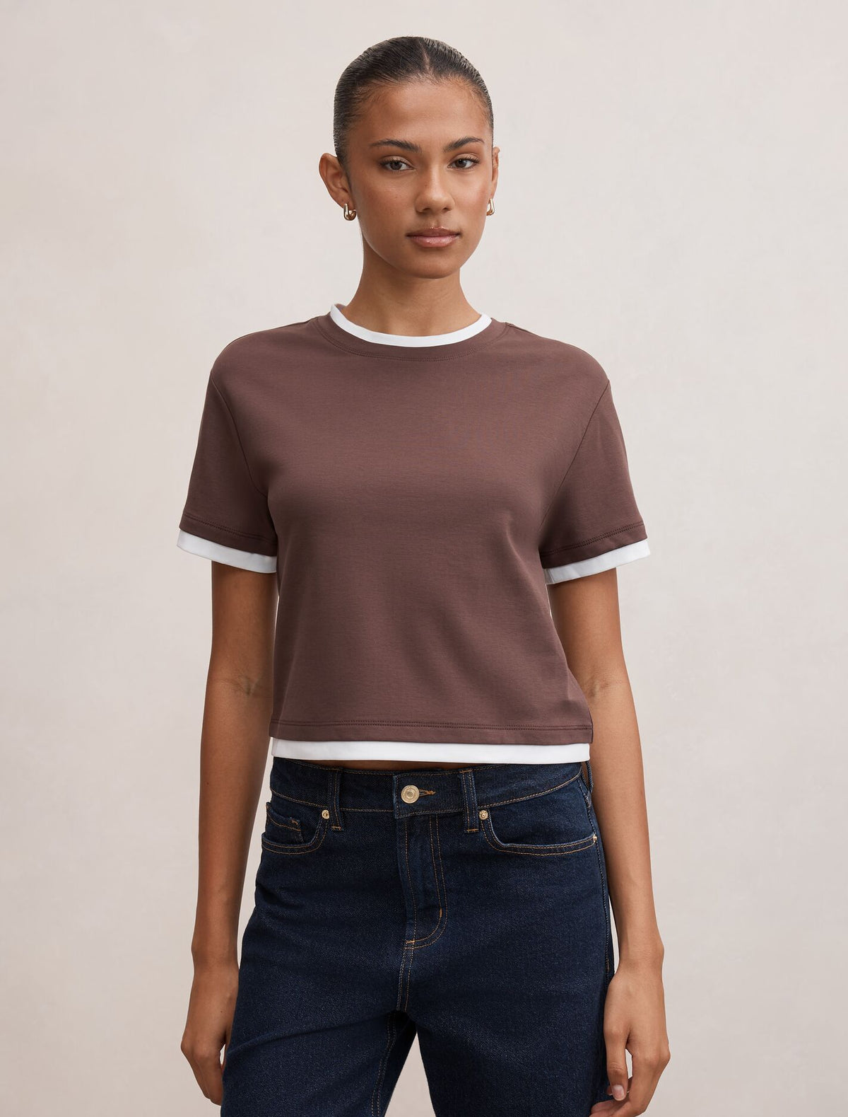Charlie Contrast Layered Tee
