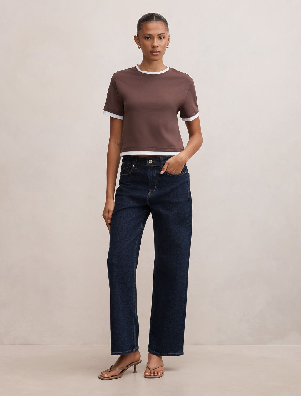 Charlie Contrast Layered Tee