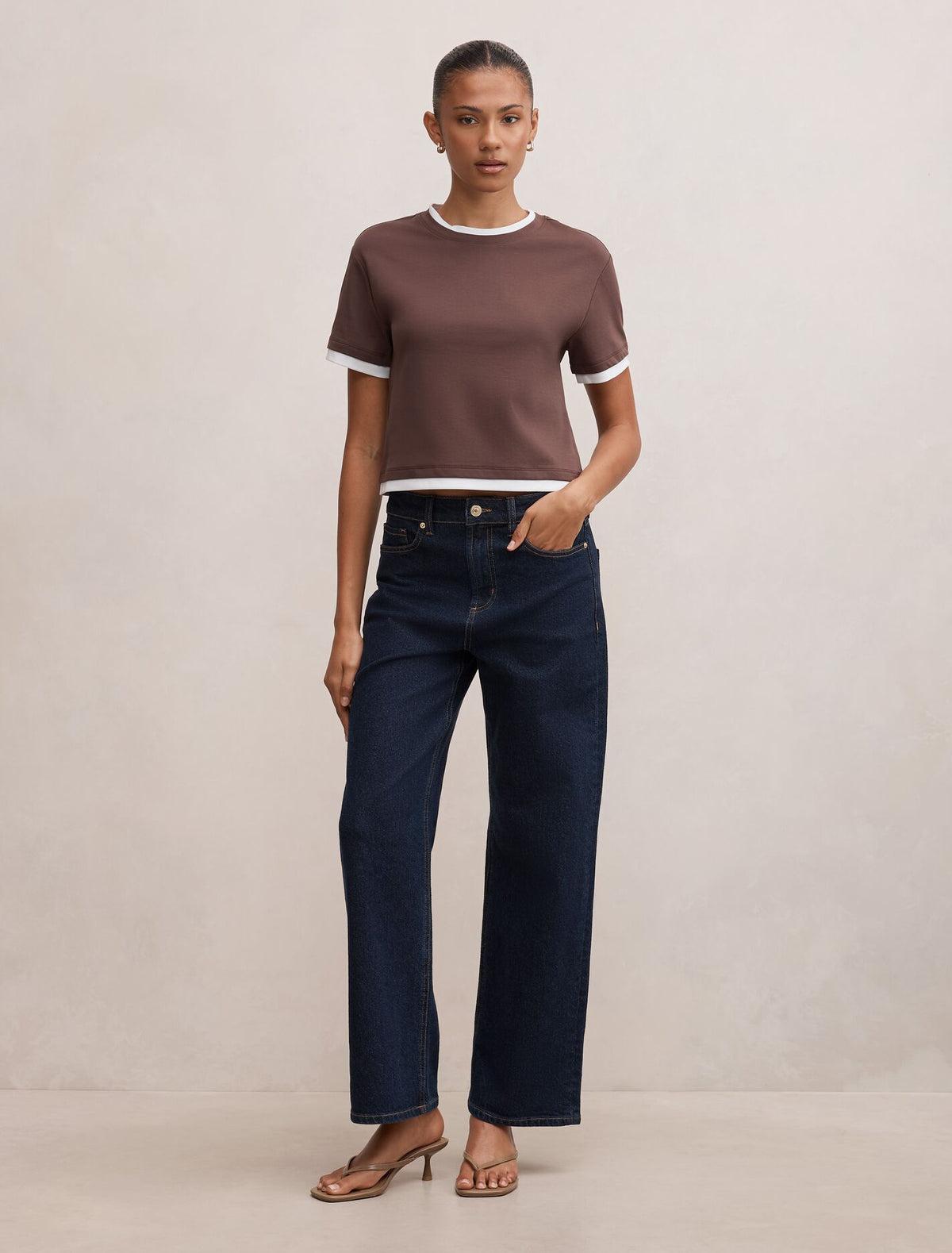 Charlie Contrast Layered Tee