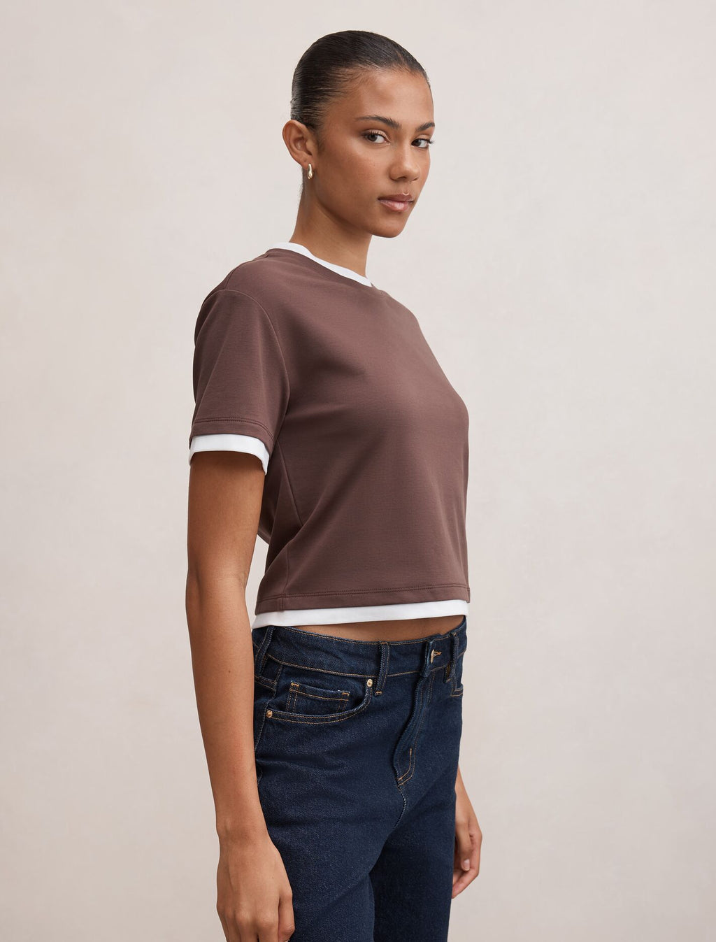 Charlie Contrast Layered Tee