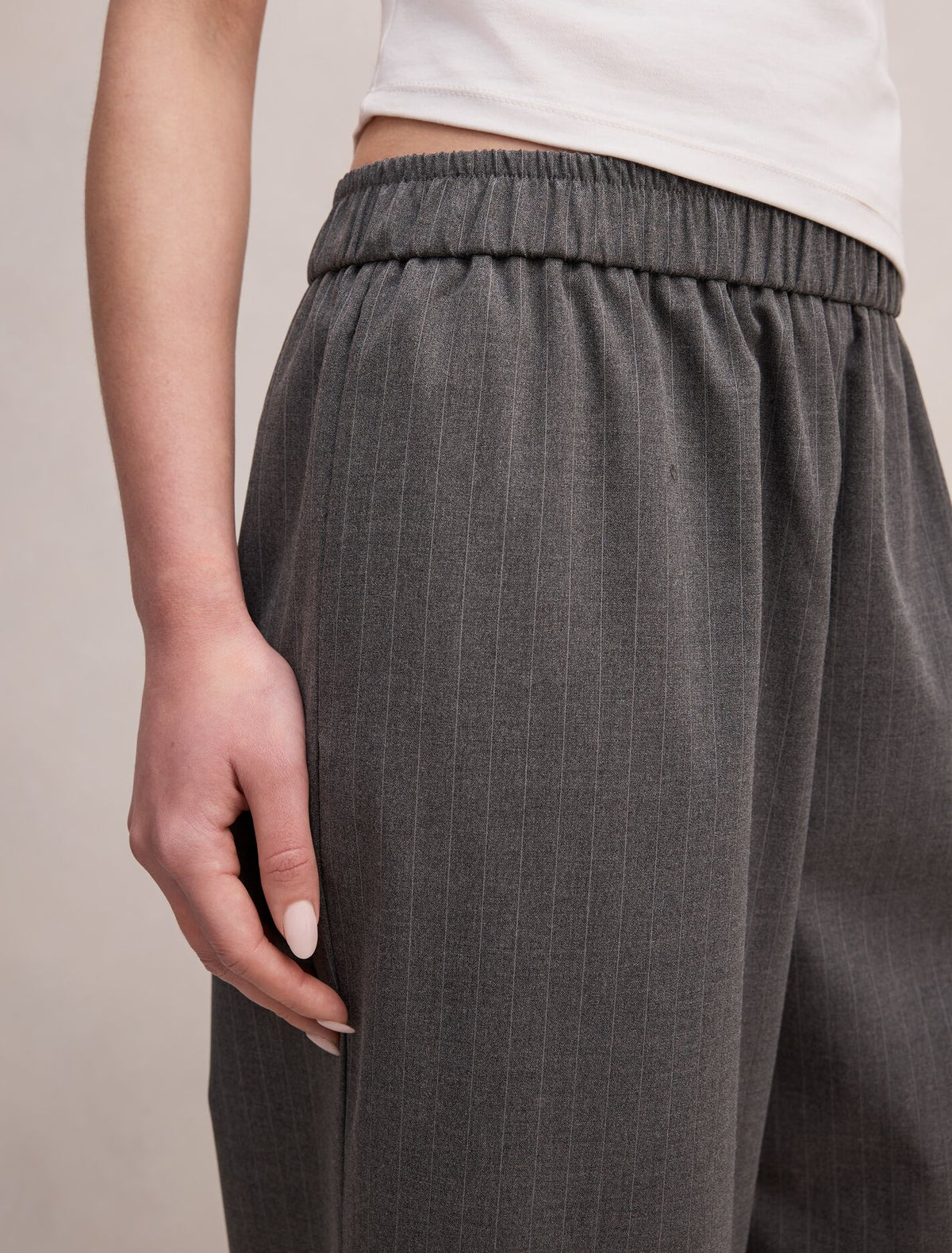 Ella Elastic Wide Leg Pants