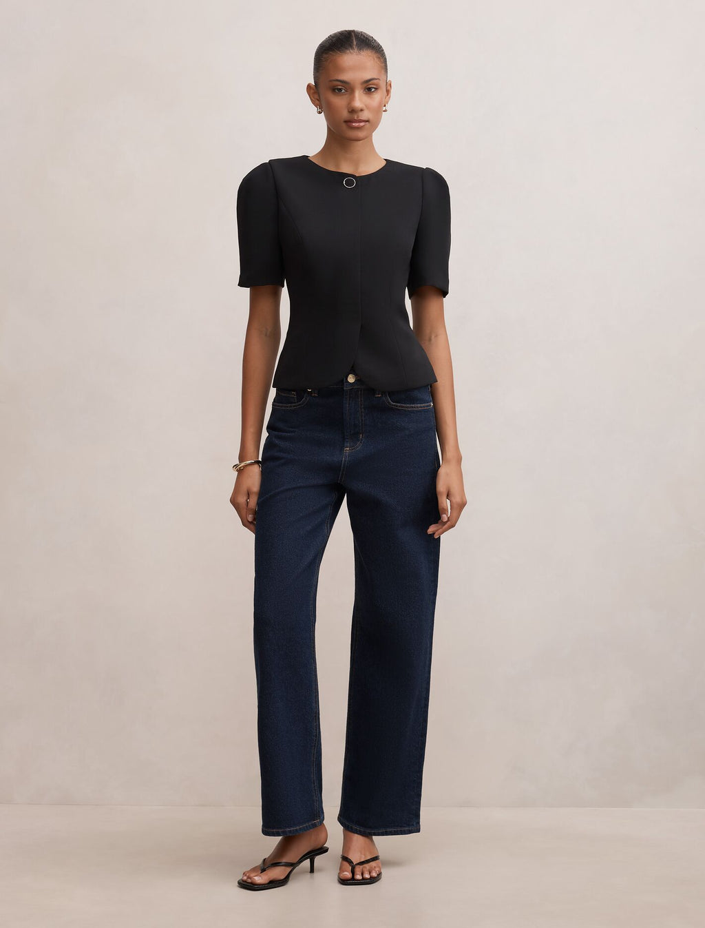 Josie One Button Tailored Blouse