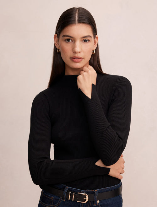 Sienna High Neck Knit Top