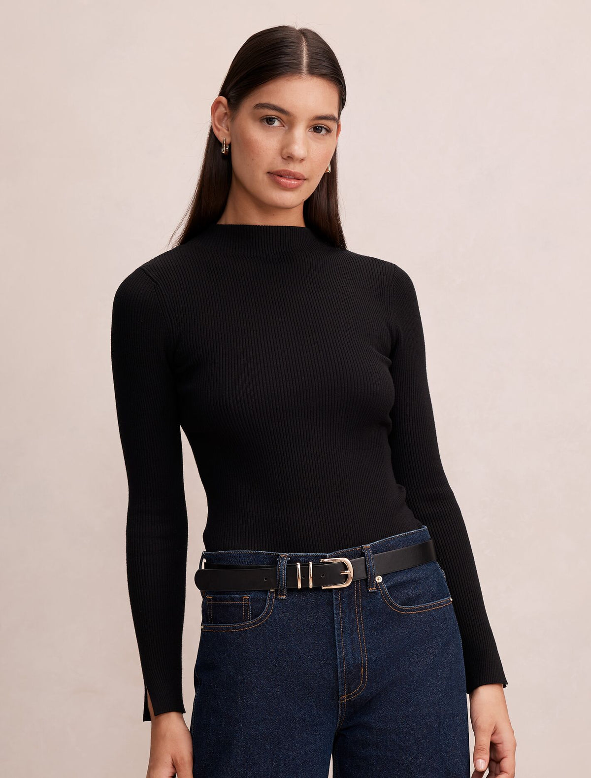 Sienna High Neck Knit Top