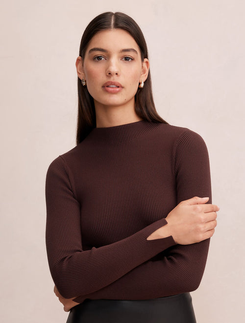 Sienna High Neck Knit Top