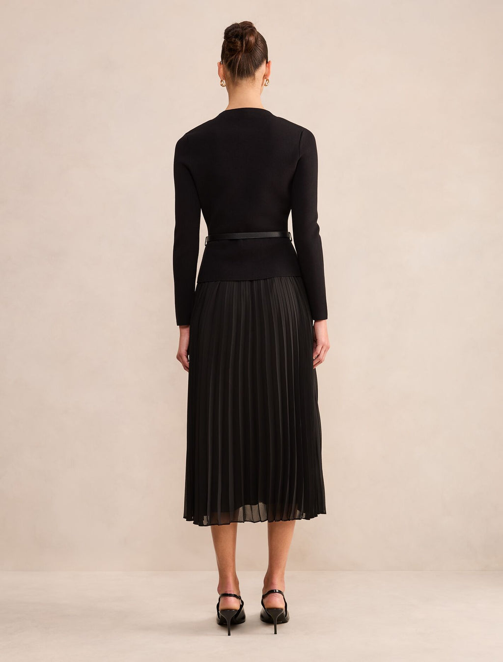 Milana Funnel Neck Midi Dress