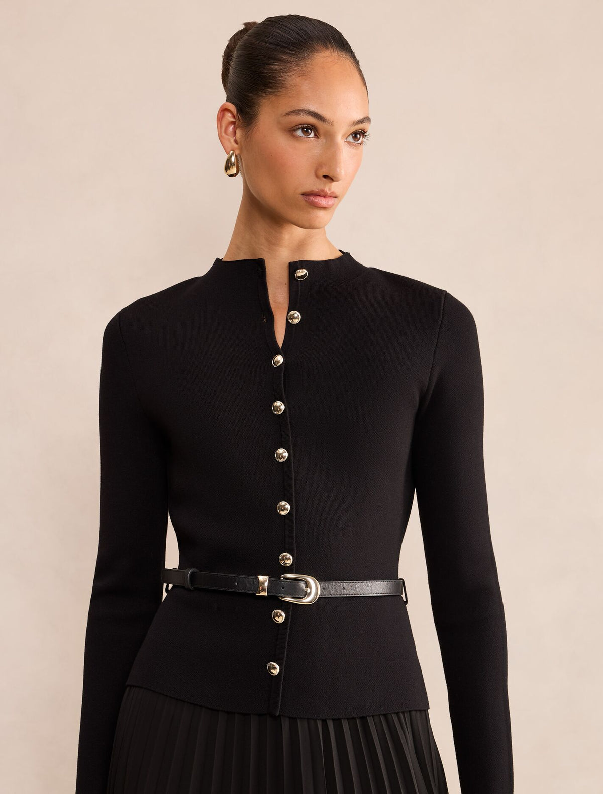 Milana Funnel Neck Midi Dress