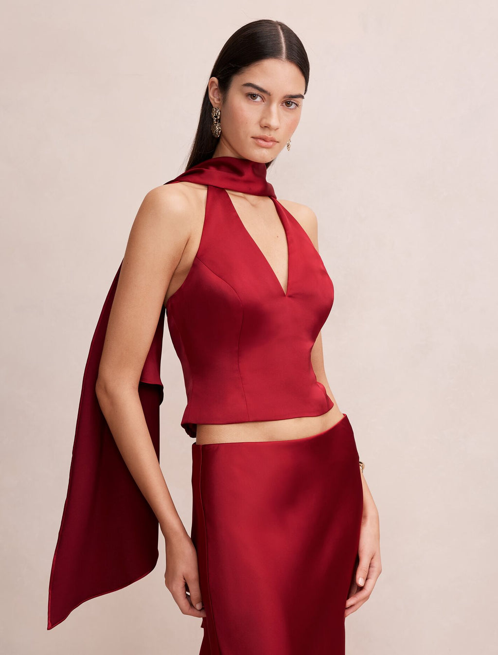 Bella Halter Scarf Top