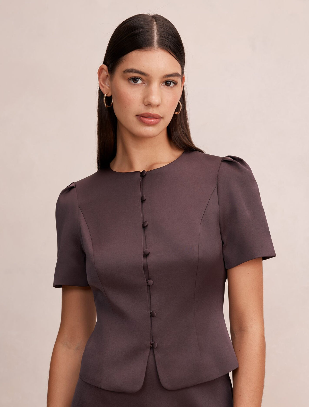 Tarni Structured Satin Blouse