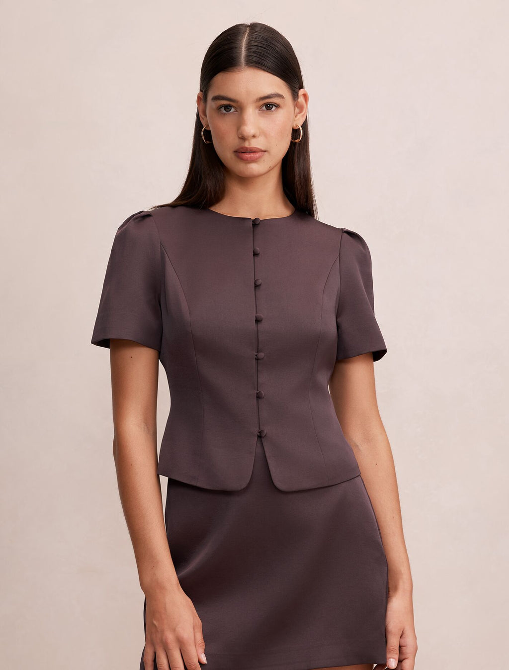 Tarni Structured Satin Blouse