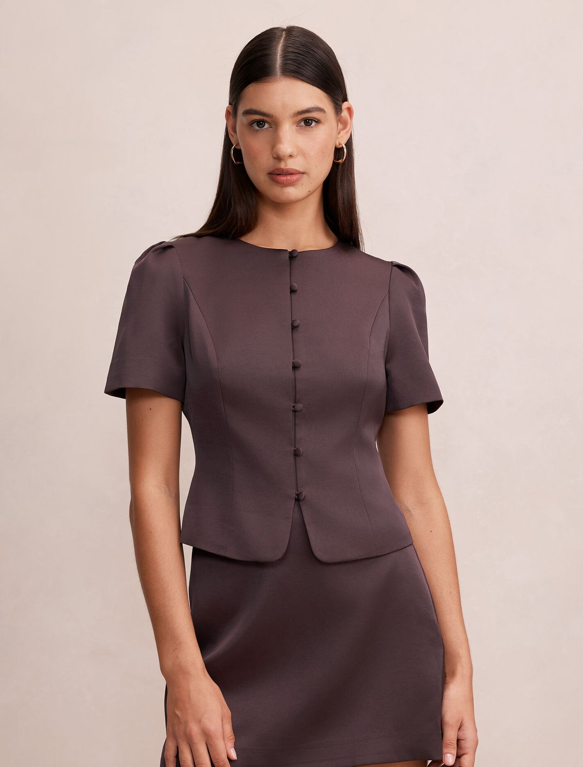 Tarni Structured Satin Blouse