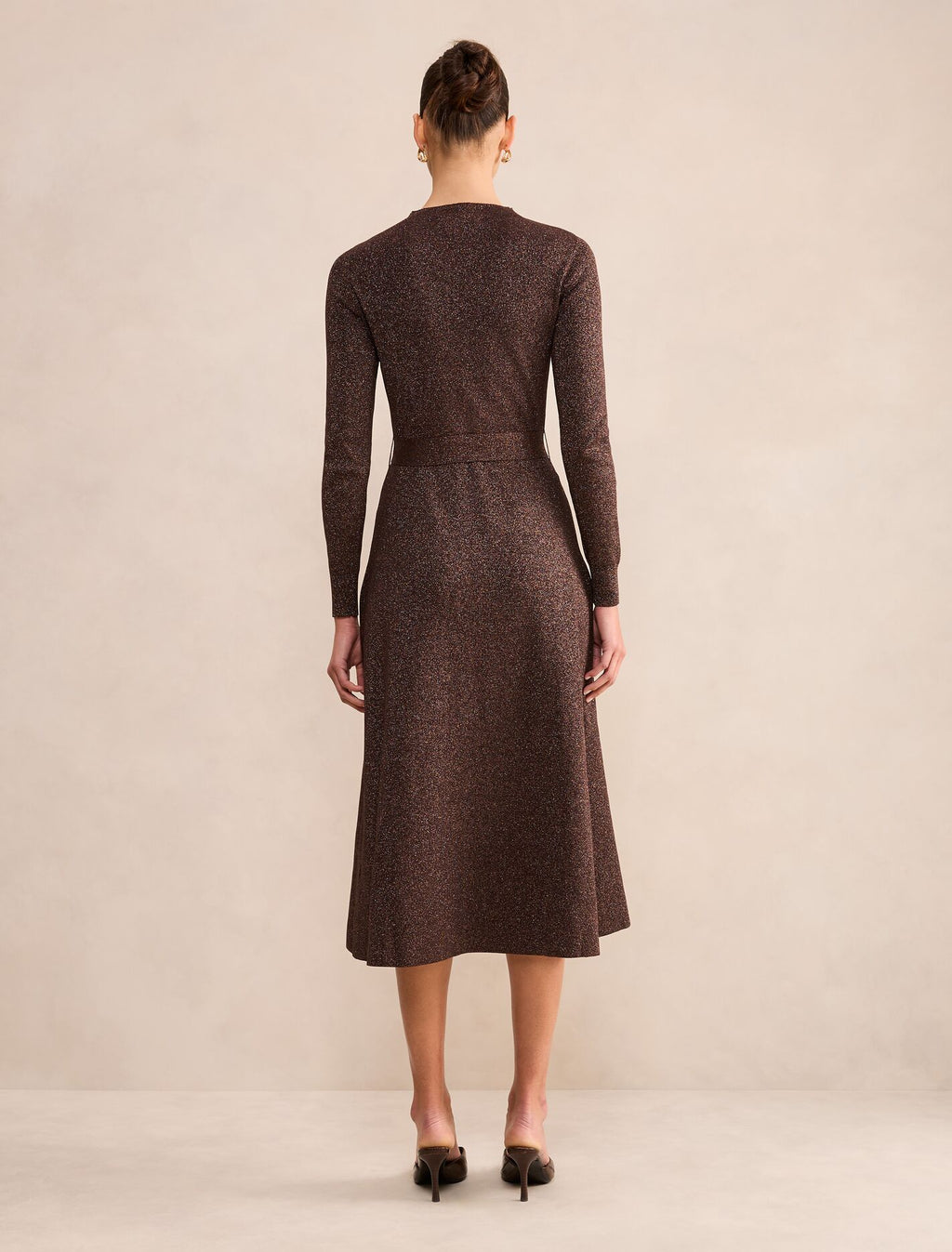 Felicity Metallic Knit Midi Dress