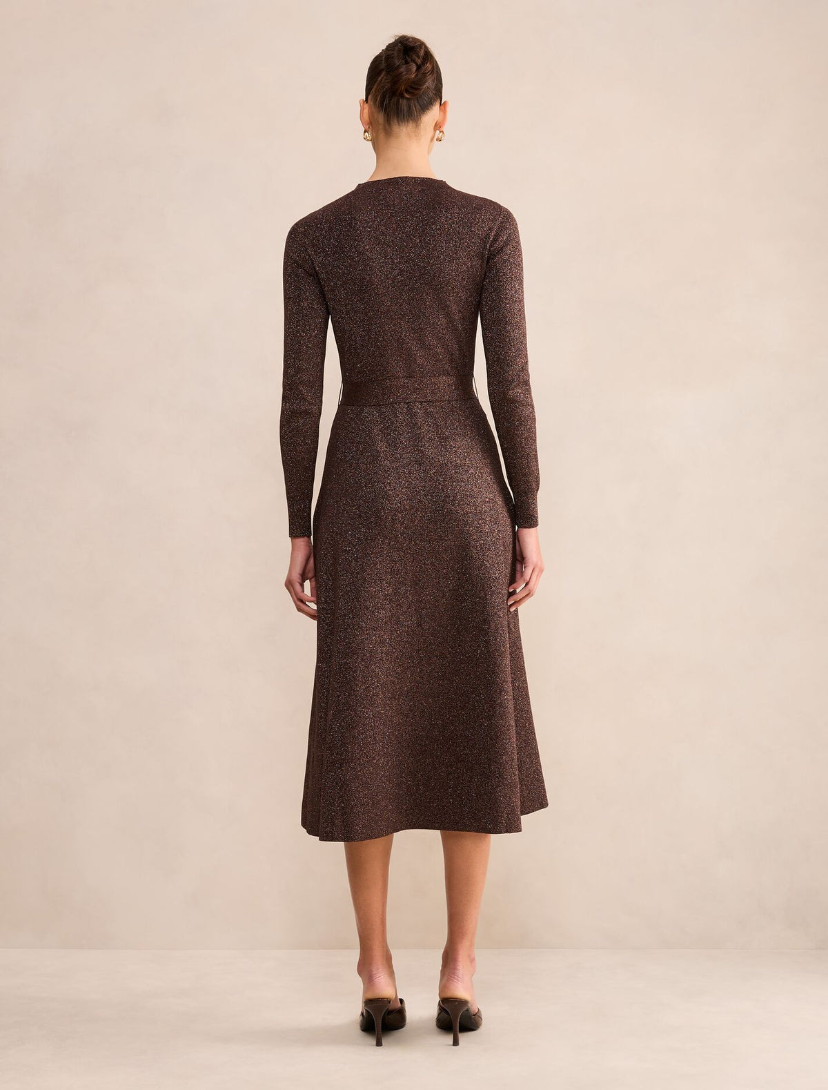 Felicity Metallic Knit Midi Dress