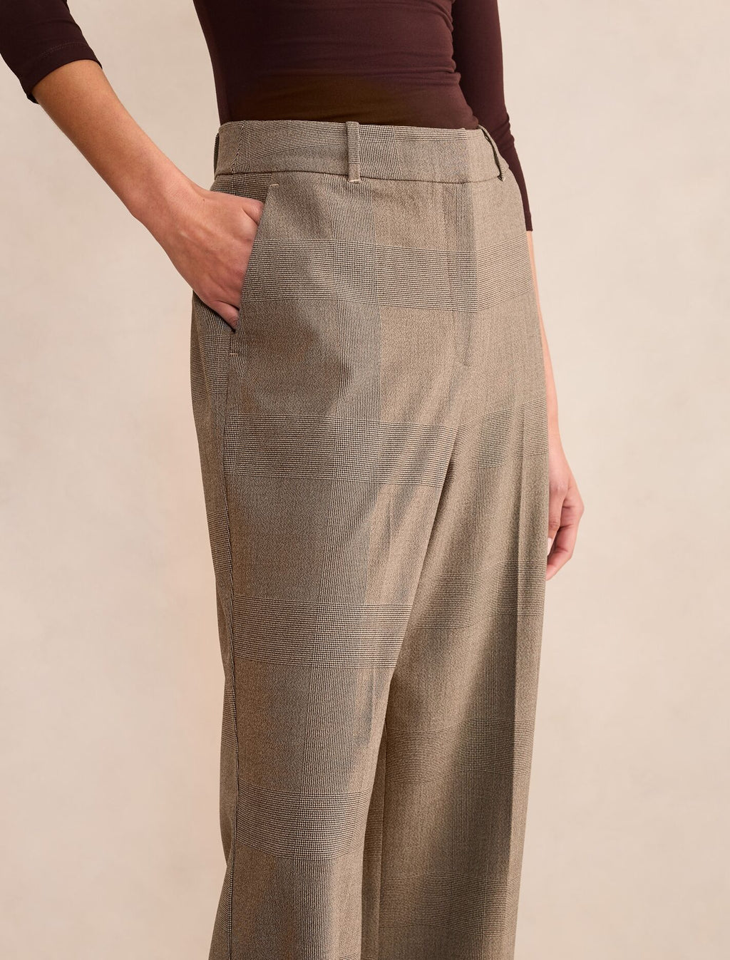 Ada Check Straight Leg Pants