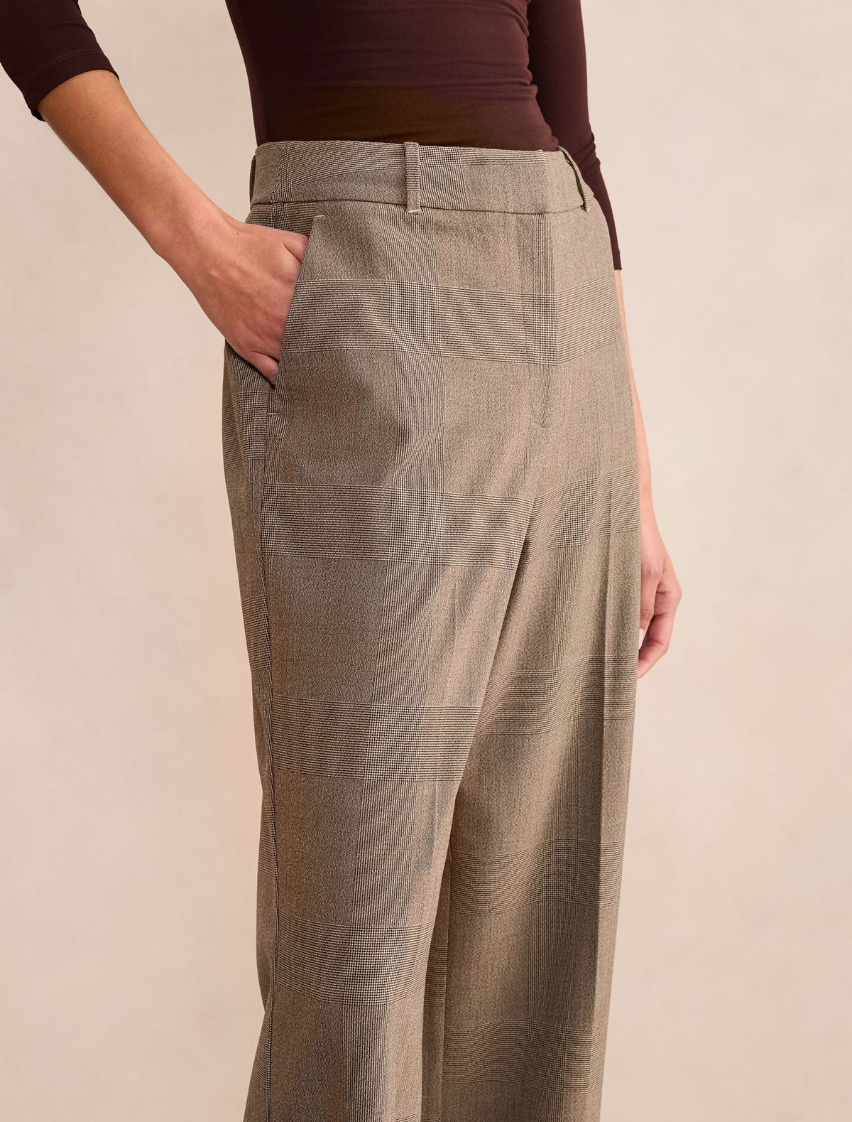 Ada Check Straight Leg Pants