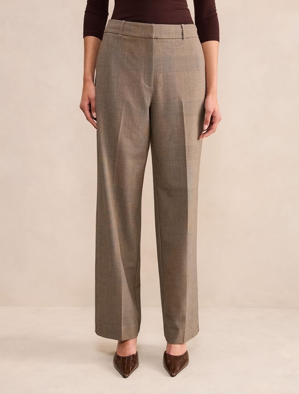 Ada Check Straight Leg Pants