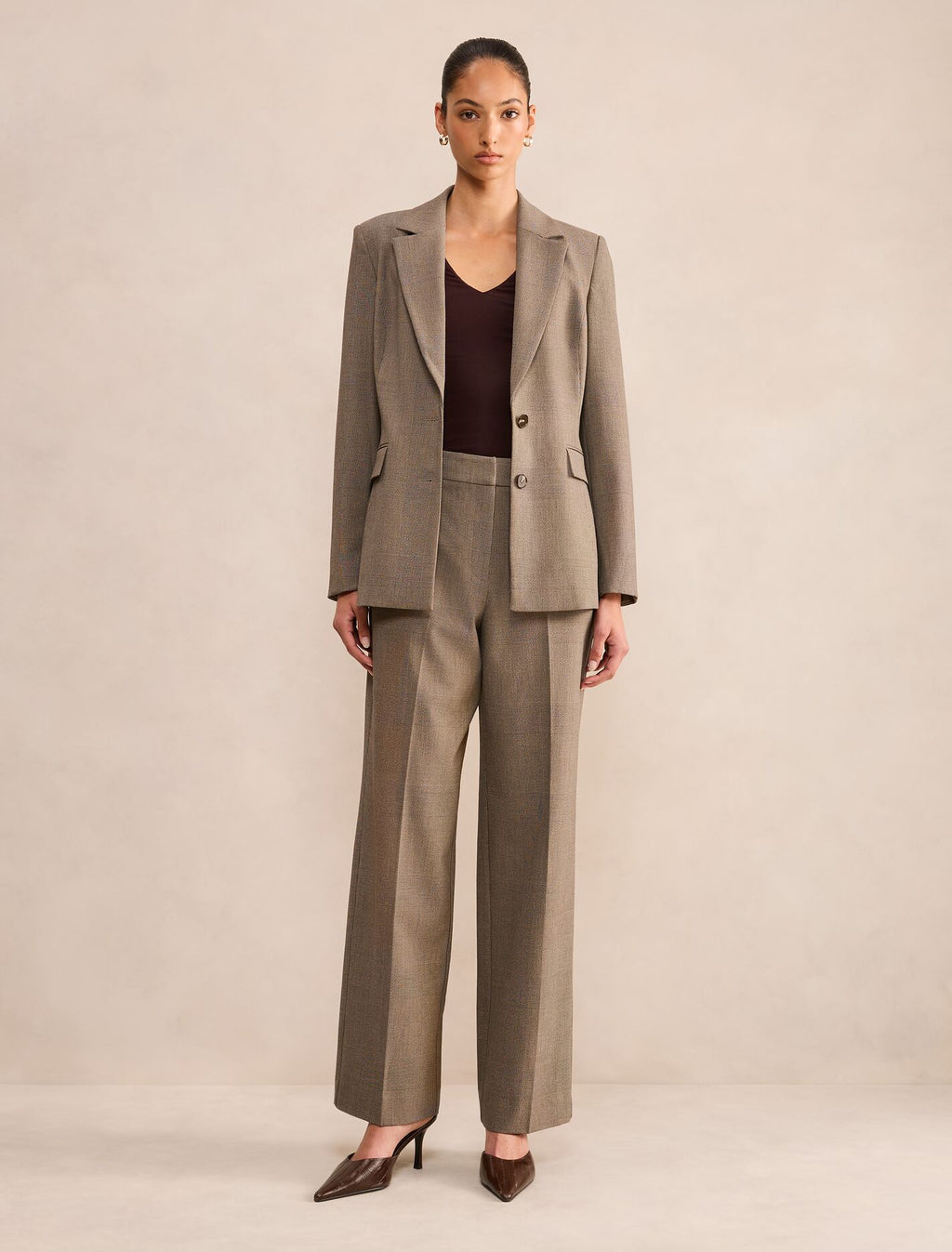 Ada Check Straight Leg Pants