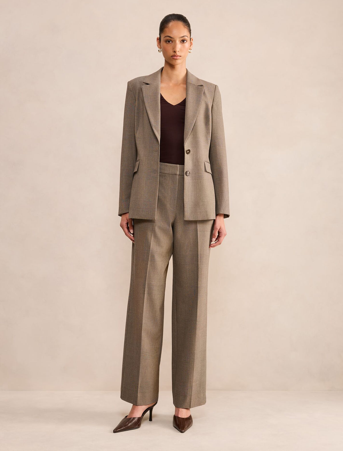 Ada Check Straight Leg Pants