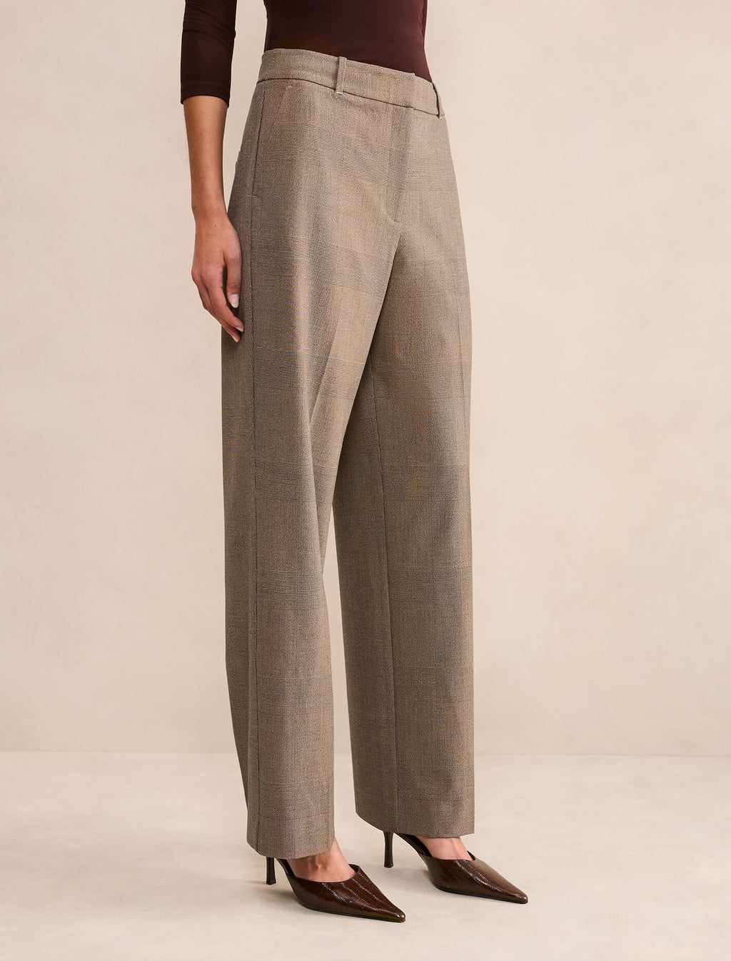 Ada Check Straight Leg Pants