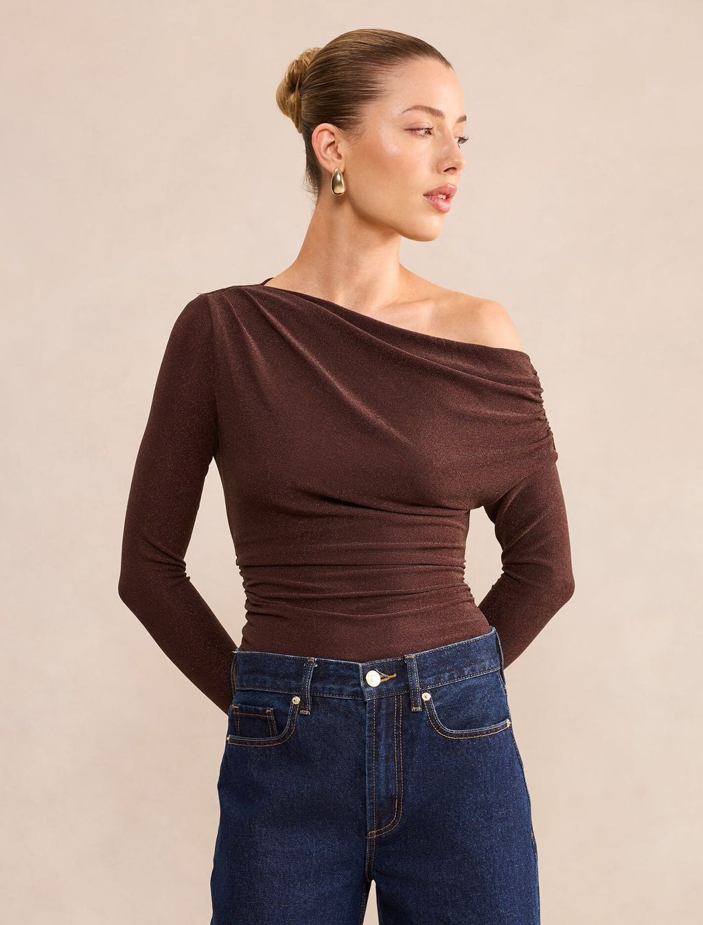 Serafina Tipped Glitter Top