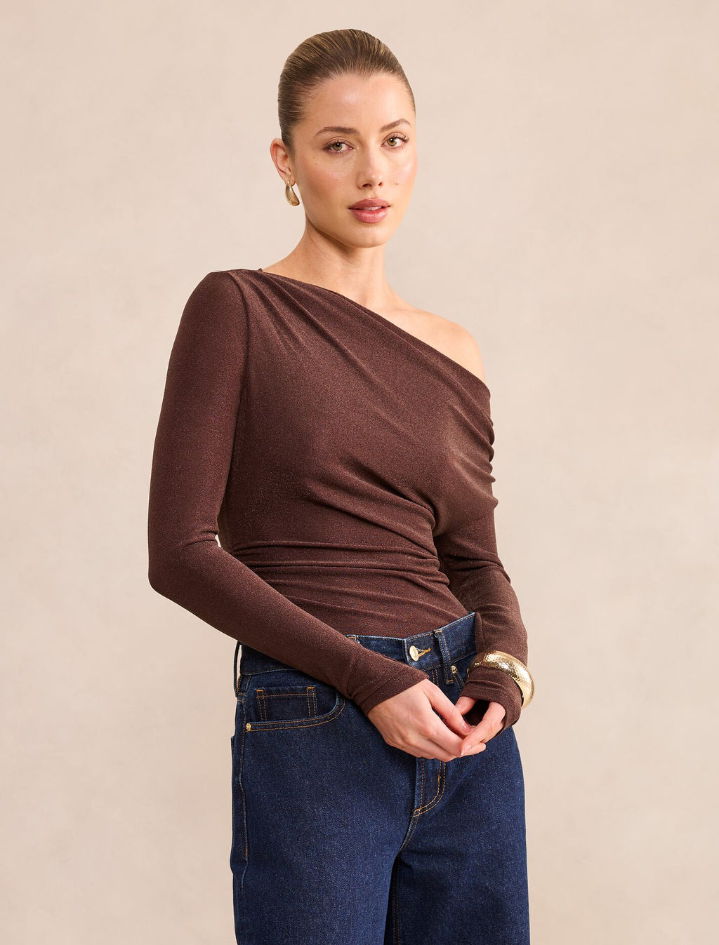 Serafina Tipped Glitter Top