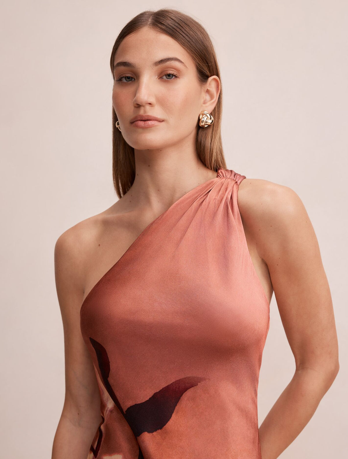 Maliah One Shoulder Sash Maxi Dress