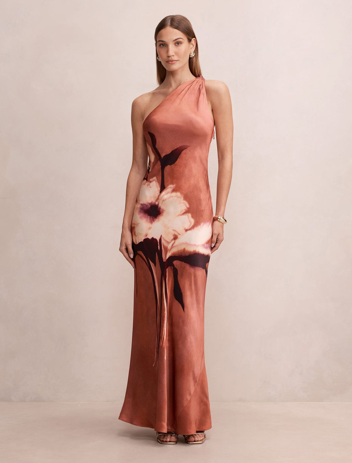 Maliah One Shoulder Sash Maxi Dress