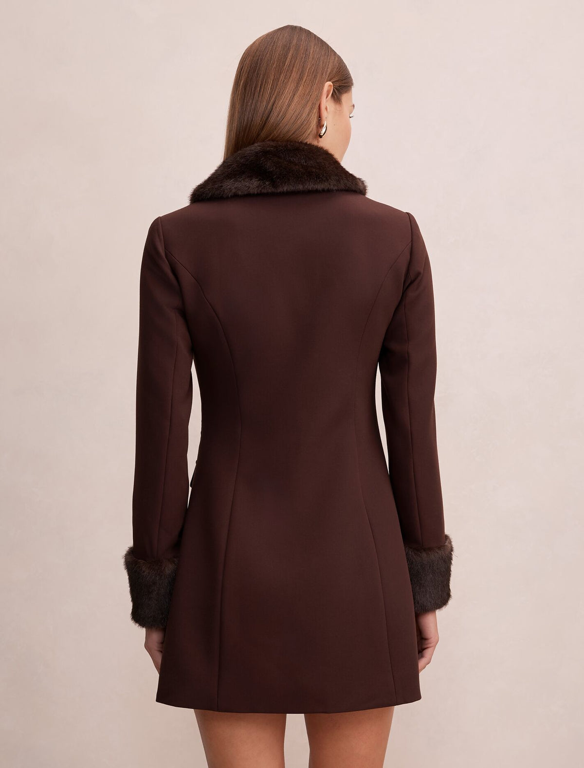 Shelby Fur Cuff Mini Dress
