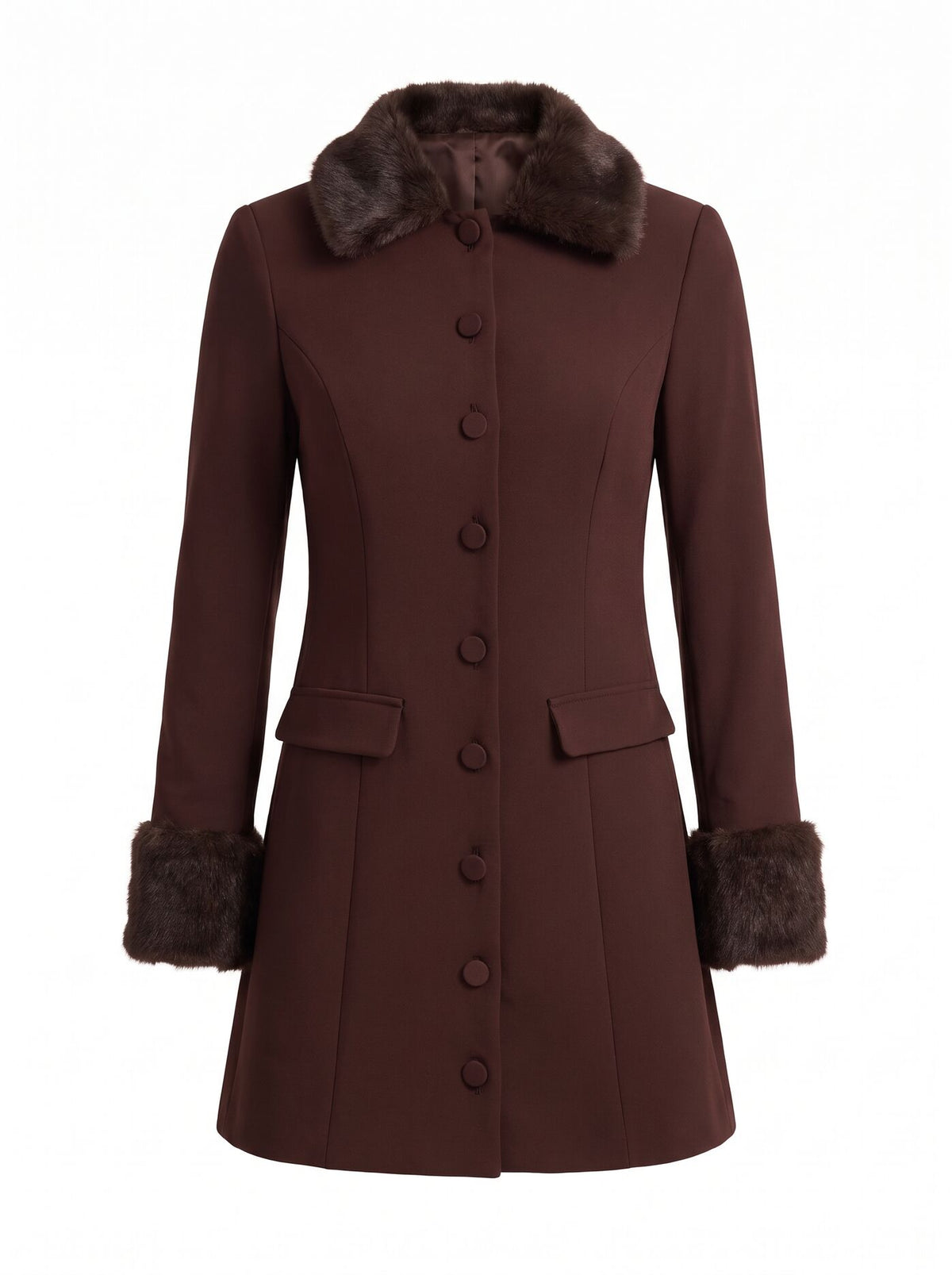 Shelby Fur Cuff Mini Dress
