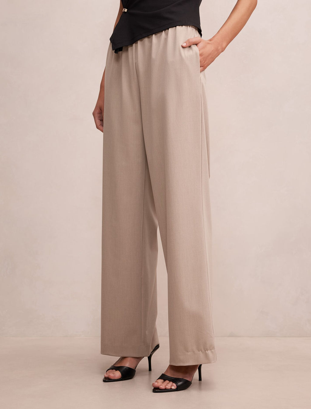 Ella Elastic Wide Leg Pant