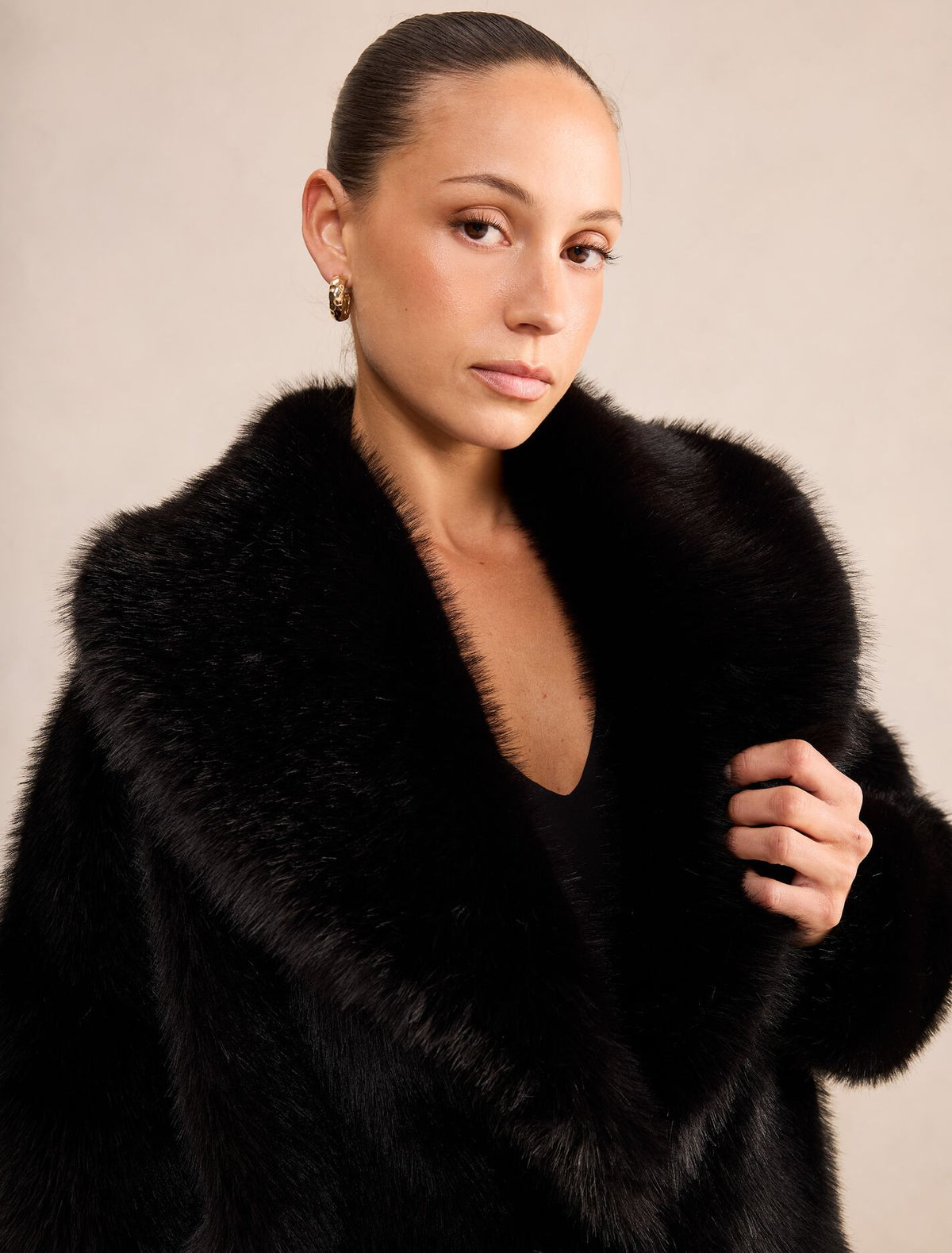 Frankie Petite Faux Fur Jacket
