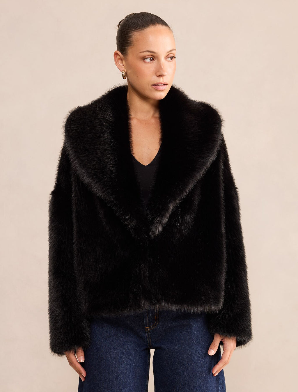 Frankie Petite Faux Fur Jacket