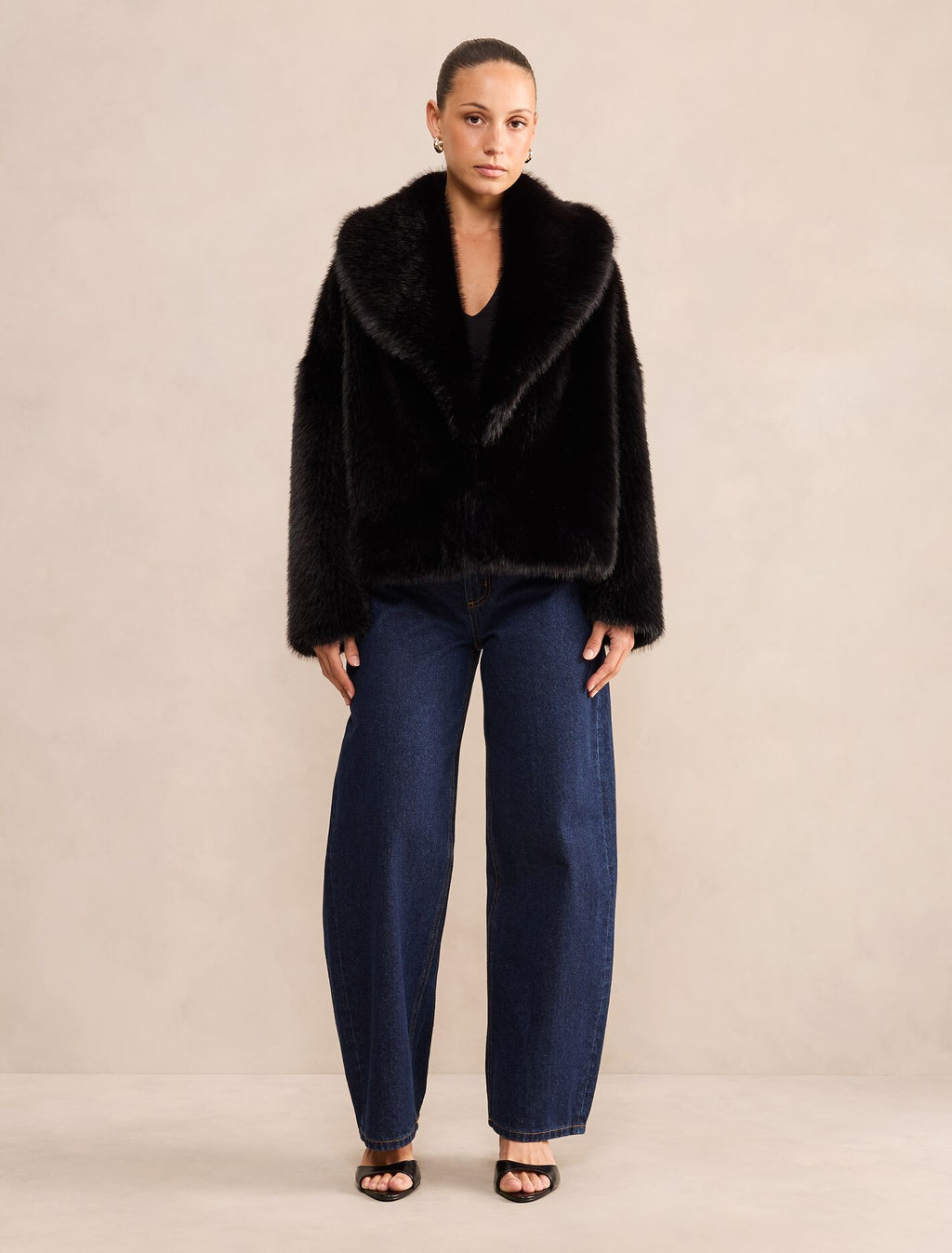Frankie Petite Faux Fur Jacket