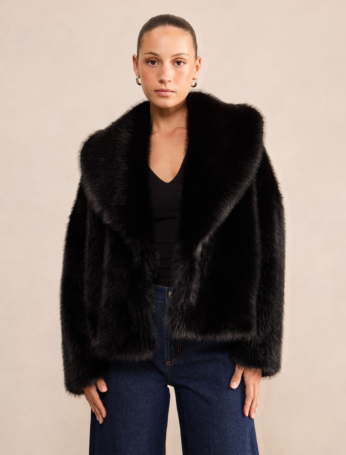Frankie Petite Faux Fur Jacket