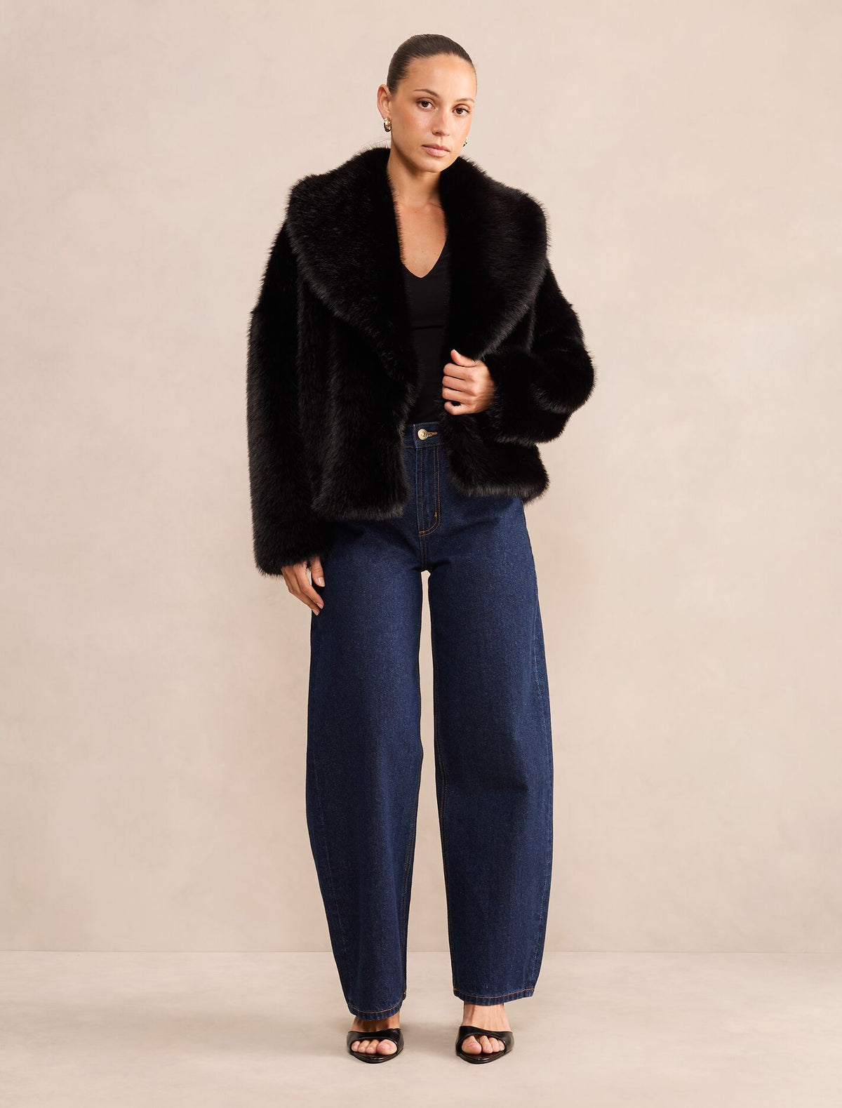 Frankie Petite Faux Fur Jacket