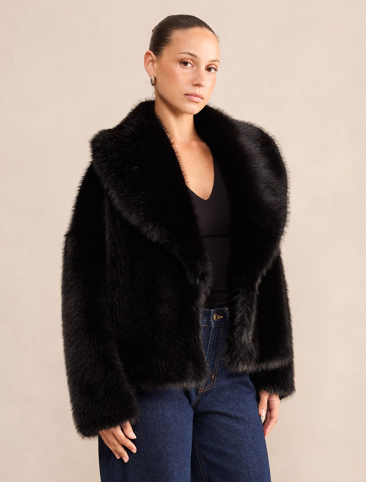 Frankie Petite Faux Fur Jacket